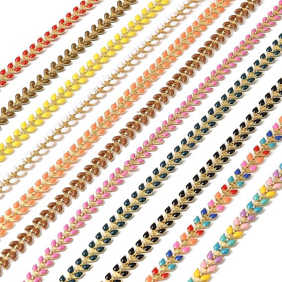 Латунные эмалевые листовые цепи, пайки, долговечный, с катушкой, золотые