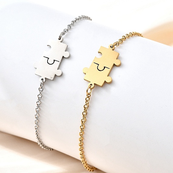 201 браслеты-головоломки из нержавеющей стали Pulsera, ювелирные изделия из кабельной цепи для женщин