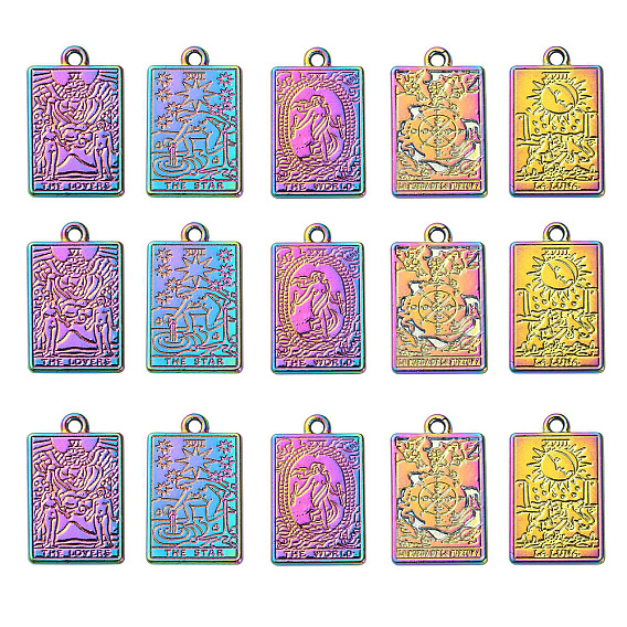 20шт 5 стили подвески из сплава с гальванопокрытием, без кадмия, без никеля и без свинца, Таро прелести