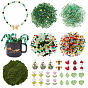 DIY Jewelry Making Kits, Icluding Iron Wire Grimp Wire, Artificial Moss Rocks, Alloy Pendants, Resin Pendants, Glass Beads