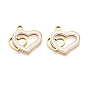 304 нержавеющей стальной эмали подвески, двойные сердечные прелести, ионное покрытие (ip), долговечный, золотые