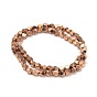 Electroplate Non-magnetic Synthetic Hematite Beads Strands, Polygon