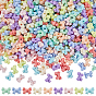 500Pcs Opaque Acrylic Beads, Bowknot