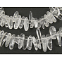 Natural Crystal Chips Beads Strands, 12~22x5~7mm, Hole: 1mm