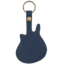 Кожаный брелок-держатель для медиатора, сумка-чехол для медиатора, с кольцом сплава