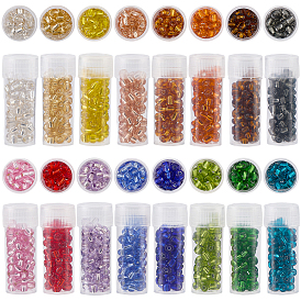 16 раскрашивает круглые стеклянные бусины, круглые, с 16шт. прозрачных пластиковых многоразовых бутылок