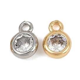 Кулон из циркония, плоские круглые прелести