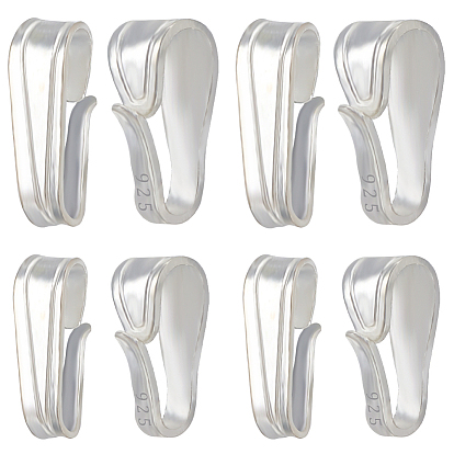 20 шт. 2 размер 925 застежки-кнопки из стерлингового серебра, с печатью 925