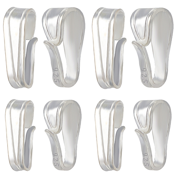 20 шт. 2 размер 925 застежки-кнопки из стерлингового серебра, с печатью 925