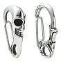 2шт. 2 варианты исполнения 316 фурнитура из хирургической нержавеющей стали с 304 кольцом для ключей из нержавеющей стали, череп