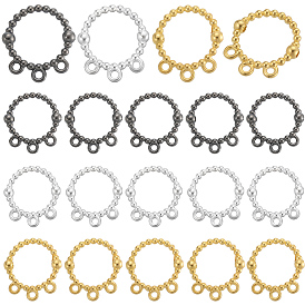 90шт 3 стили сплав бусины рамка, круглые кольца