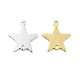 Brass Connector Charms, Star Links, Long-Lasting Plated, Cadmium Free & Lead Free