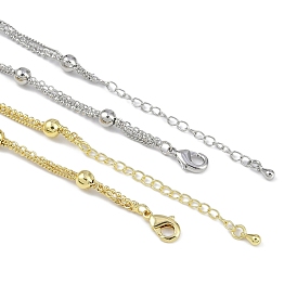 Латунные шариковые звенья цепи ожерелья для женщин, долговечный, без свинца и без кадмия