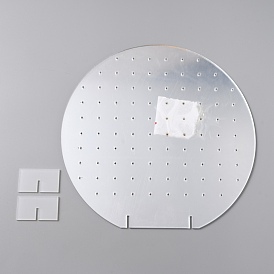 Soporte de exhibición de pendiente de acrílico de espejo personalizado, plano y redondo