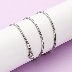 1мм 304 ожерелья из круглой цепочки-змейки из нержавеющей стали, не тускнеет