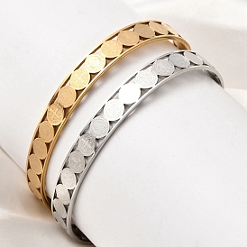 201 женские браслеты с открытыми манжетами из нержавеющей стали, плоские круглые с святым Бенедиктом