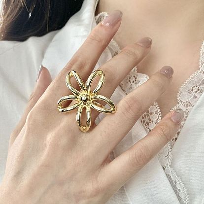 Цветочные латунные манжеты для женщин