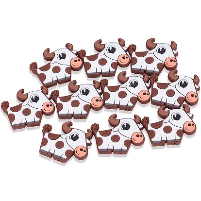 10Pcs Silicone Beads, Cattle