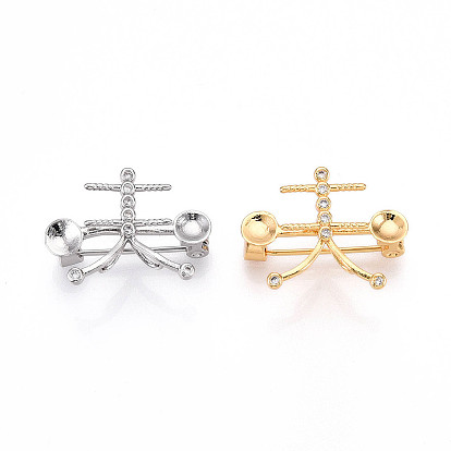 Латунь микро проложить кубического циркония выводы брошки, булавка для лацкана