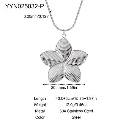 Ожерелья с подвесками из нержавеющей стали для женщин, цвет нержавеющей стали