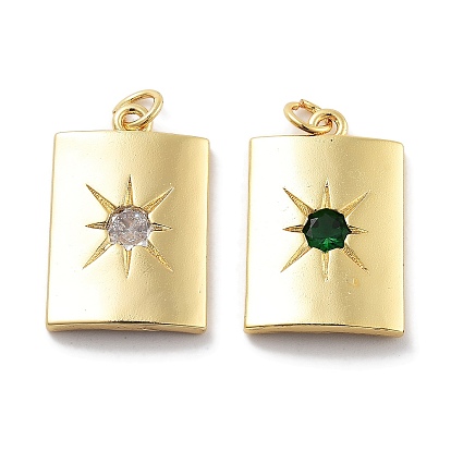 Стойка гальванопокрытие латунь микропаве кубический цирконий и стеклянные подвески, долговечный, без свинца и без кадмия, прямоугольные