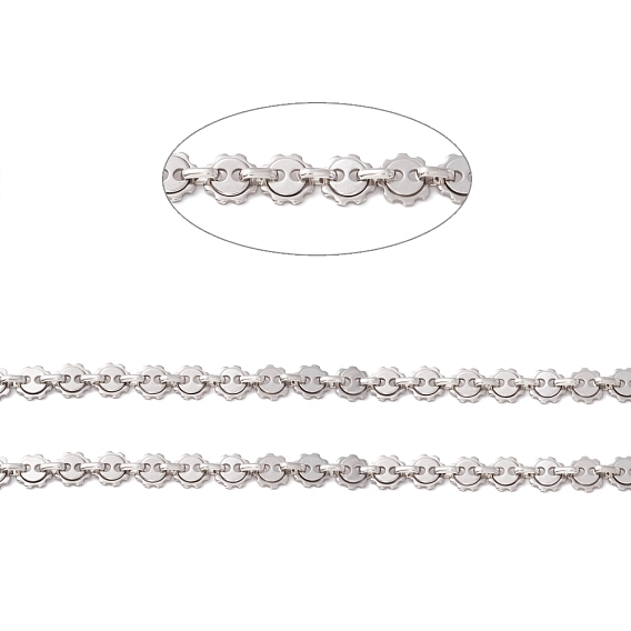 304 Stainless Steel Sun & Oval Chains, Cross Chains, Unwelded