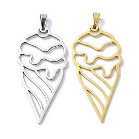 304 Stainless Steel Pendants, Laser Cut, Ice-cream Charms