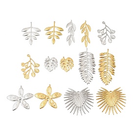 304 подвески из нержавеющей стали, металлические подвески в виде листьев