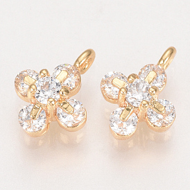 Латунь прелести циркония кубической, цветок, без никеля 