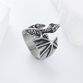 304 из нержавеющей стали кольца палец для мужчин, дракон