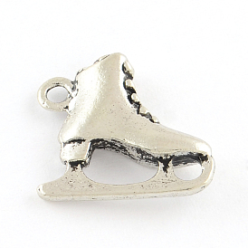 Ice Skates Tibetan Style Alloy Pendants, Cadmium Free & Lead Free, 16x17x4mm, Hole: 2.5mm, about 384pcs/1000g