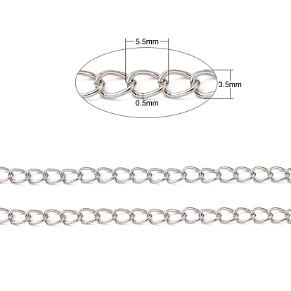 Iron Chains, Unwelded, 5.5x3.5x0.5mm