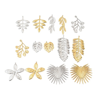 304 подвески из нержавеющей стали, металлические подвески в виде листьев
