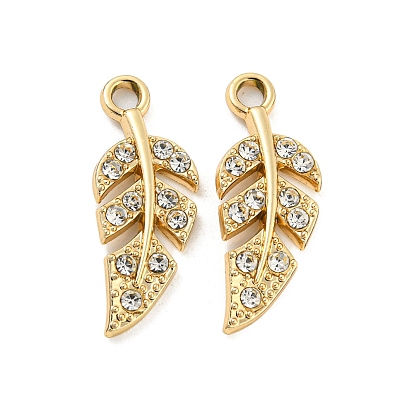 Подвески со стразами из сплава с УФ-покрытием, лист прелести