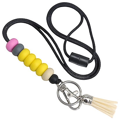 1Плоские круглые шнурки для визитных карточек из поликарбоната, мобильные ремни из полиэстера