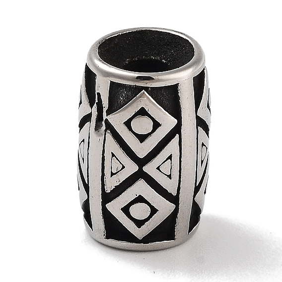 Ретро 304 из нержавеющей стали бусины, колонка с ромбами