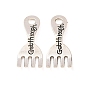 Tibetan Style Alloy Pendants, Fork with Word Get Through Charms