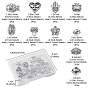DIY Jewelry Making Finding Kit, Including 20Pcs 10 Style Bicone & Lotus & Fish & Butterfly & Hamsa Hand Alloy Beads & European Beads & Tube Bails