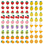 78Pcs 13 Styles Mixed Fruit Alloy Enamel Charms