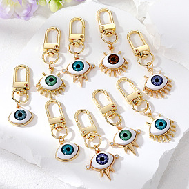 Resin Turkish Eye Keychain Alloy Evil Eye Pendant Bag Charm Women's Jewelry