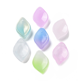 Imitation Jelly Glass Pendants, Petal