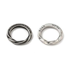 304 Stainless Steel Linking Rings, Ring with Word ROAD HERE