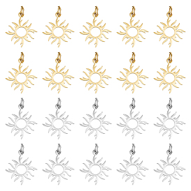 20 шт. 2 цвета 201 подвески из нержавеющей стали с изображением солнечного затмения, солнце