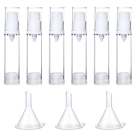6шт. пластиковые флаконы для духов, дорожный распылитель тонкого тумана, многоразовая бутылка, с воронкообразным бункером 3 шт.