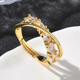 Латунные микро проложить пальцев кольца кубического циркония, долговечный, стойки покрытие, без свинца и без кадмия
