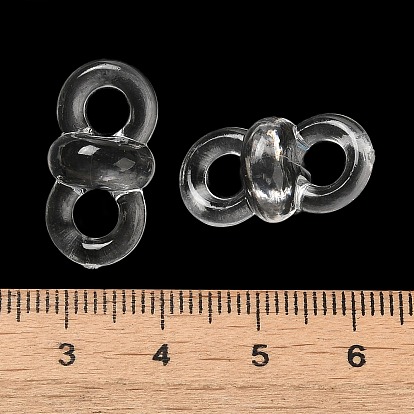 Transparent Acrylic Connector Charms, Number 8 Links