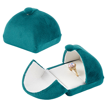 Velvet Finger Ring Package Boxes, Rectangle