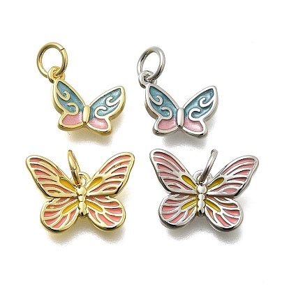 Латунь эмаль прелести, с целью перехода в кольце, стойки покрытие, долговечный, без свинца и без кадмия, очарование бабочки