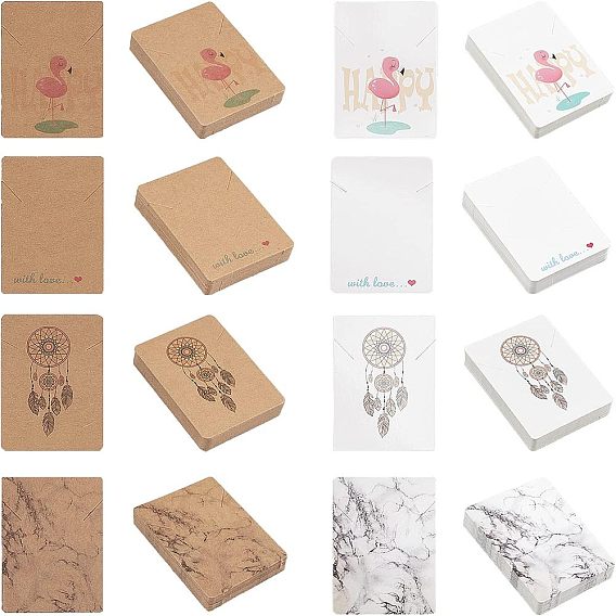 Cardboard Necklace Display Cards, Rectangle