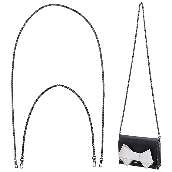 2 шт 2 стиль железная пшеница цепочка сумки ремни, с поворотными застежками сплава